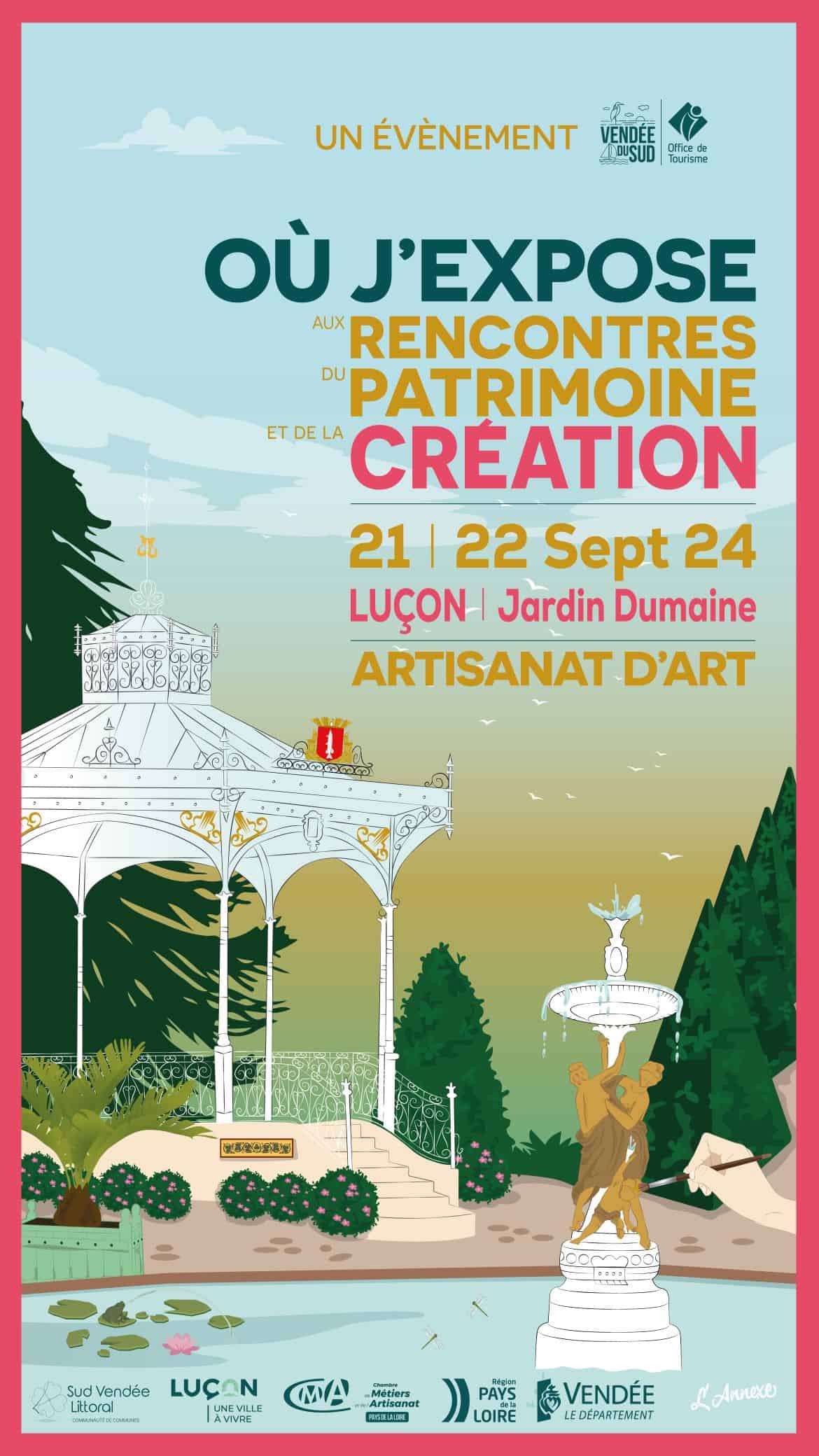 Affiche Rencontres du Patrimoine et de la Création 2024 à Luçon